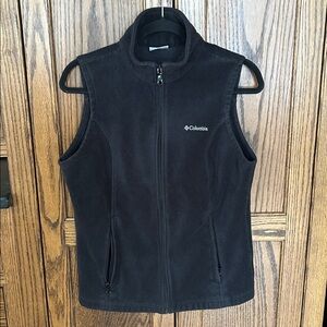Columbia Vest Womens Large Black Fleece Full Zip